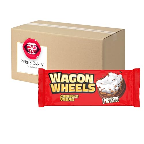 2 x 220g Wagon Wheels Original Kekse gefüllt mit Marshmallow - mit Geschenk von Pere's Candy von PERE’S CANDY