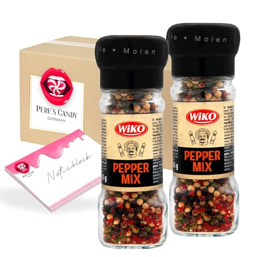 2 x Gewürzmühle Pfeffer Mix bunt 45g Gewürzzubereitung mit Geschenk von Pere's Candy von PERE’S CANDY