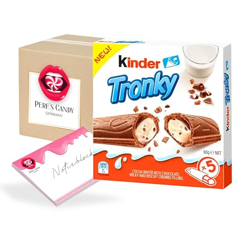 Pere's Candy Bundle für Kinder Tronky 2 x 90g Sparbundle XXL - 5 x Riegel je Packung + Pere's Candy Notepad DIN A7-25 Blatt von PERE’S CANDY