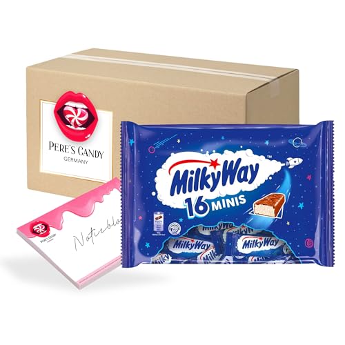 Pere's Candy Bundle für 2 x Milky Way Minis 275g + Pere's Candy Notepad DIN A7 von PERE’S CANDY