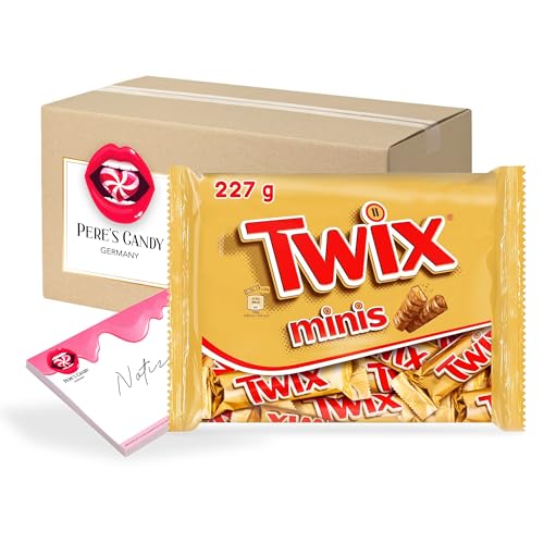 Pere's Candy® Bundle für 2 x Twix Minis 227g + Pere's Candy Notepad DIN A7-25 Blatt von PERE’S CANDY