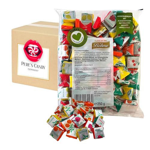 Pere's Candy® Bundle für 3 x 250g Fruchtkaramellen Bonbons Wurfmaterial Karneval + Pere's Candy Notepad DIN A7-25 Blatt von PERE’S CANDY