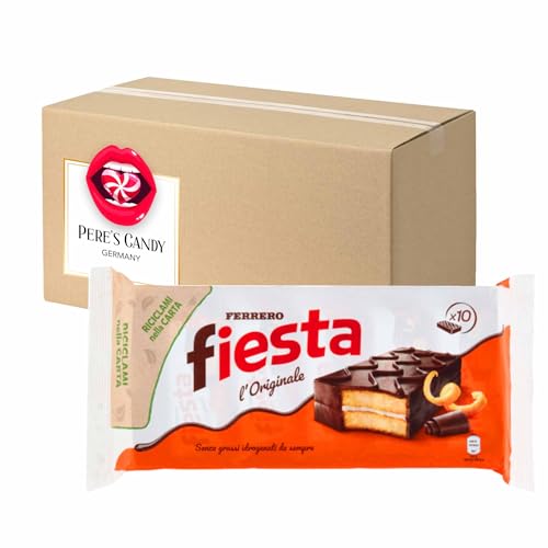 Pere's Candy® Bundle für 3 x 360g Ferrero Fiesta Biskuitkuchen + Pere's Candy Notepad DIN A7-25 Blatt von PERE’S CANDY