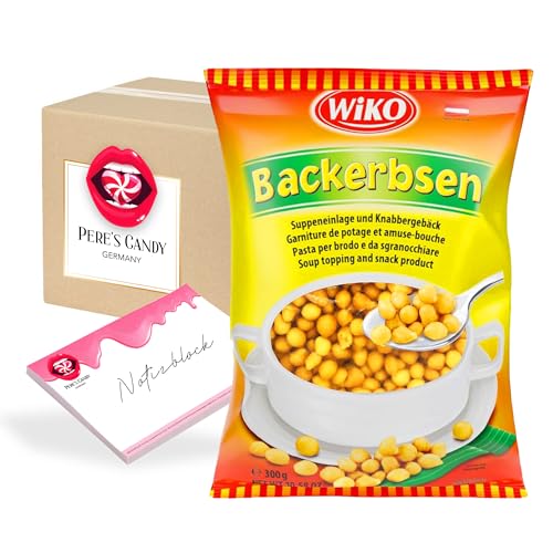 Pere's Candy® Bundle für 3 x Backerbsen 300g Suppeneinlage der Regionalküchen + Pere's Candy Notepad DIN A7-25 Blatt von PERE’S CANDY