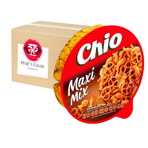 Pere's Candy® Bundle für 3 x Chio Maxi Mix Cracker Brezel-Mischung 100g + Pere's Candy Notepad DIN A7-25 Blatt von PERE’S CANDY