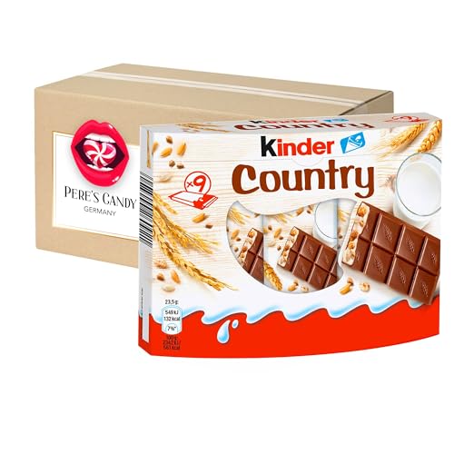 Pere's Candy® Bundle für 3 x Ferrero Kinder Country 9er 211,5g + Pere's Candy Notepad DIN A7-25 Blatt von PERE’S CANDY