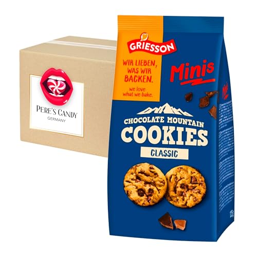 Pere's Candy® Bundle für 3 x Griesson Minis Chocolate Mountain Cookies 125g + Pere's Candy Notepad DIN A7-25 Blatt von PERE’S CANDY