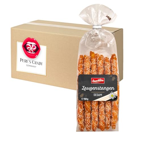 3 x Laugenstangen Sesam 150g mit Geschenk von Pere's Candy von PERE’S CANDY