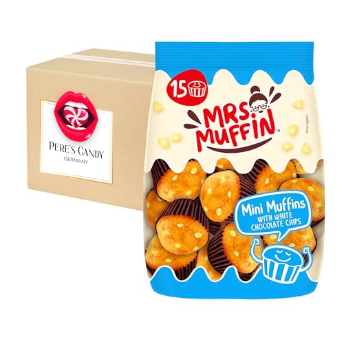 3 x Mrs. Muffin Mini Muffins White Chocolate Chips 225g mit Geschenk von Pere's Candy von PERE’S CANDY
