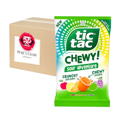 3 x Tic Tac Chewy Sour Adventure 80g mit Geschenk von Pere's Candy von PERE’S CANDY