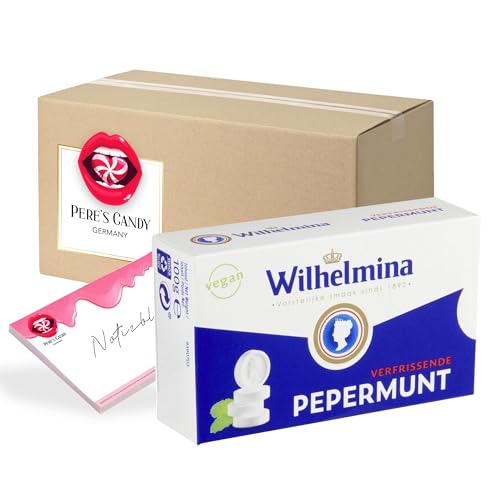 Pere's Candy® Bundle für 3 x Wilhelmina Pepermunt Vegan 100g + Pere's Candy Notepad DIN A7-25 Blatt von PERE’S CANDY