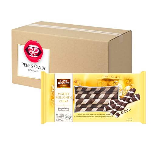 3 x Zebra Waffelröllchen gefüllt mit köstlicher Creme 160g mit Geschenk von Pere's Candy® von PERE’S CANDY