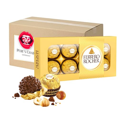 Pere's Candy® Bundle für 4 x 100 g Ferrero Rocher Geschenkdose + Pere's Candy Notepad DIN A7-25 Blatt von PERE’S CANDY