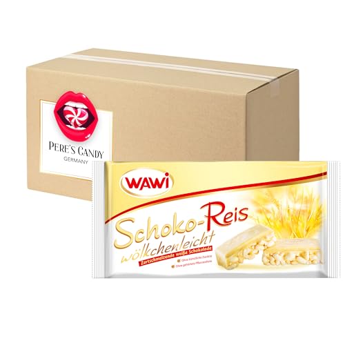 4 x Wawi Schoko-Reis Tafel aus Weiße Schokolade 200g mit Geschenk von Pere's Candy von PERE’S CANDY