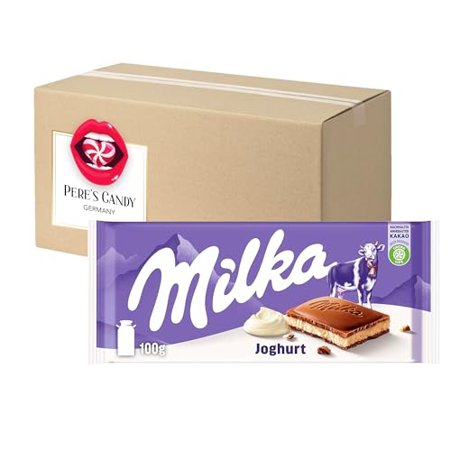 Pere's Candy® Bundle für 5 x 100g Milka Tafelschokolade Alpenmilch mit Joghurt Cream + Pere's Candy Notepad DIN A7-25 Blatt von PERE’S CANDY