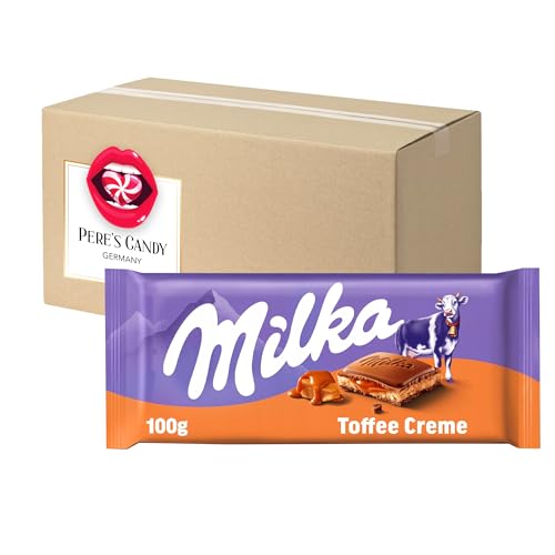 5 x 100g Tafelschokolade - Alpenmilch mit Toffee Creme mit Geschenk von Pere's Candy von PERE’S CANDY