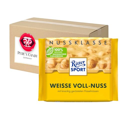 5 x 100g Weisse Voll-Nuss Tafel Schokolade mit Geschenk von Pere's Candy von PERE’S CANDY