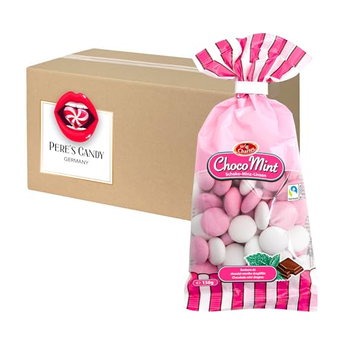 5 x 150 g Schokolade Dragées - Pfefferminzgeschmack mit Geschenk von Pere's Candy von PERE’S CANDY