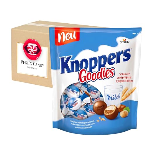 5 x 180 g Knoppers Goodies knusprige Waffelkugeln gefüllt Milch- und Nougatcreme mit Geschenk von Pere's Candy von PERE’S CANDY