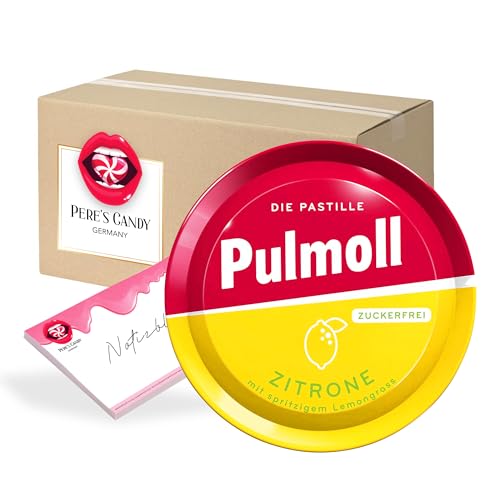 5 x 50g Pulmoll Zitrone zuckerfrei mit Geschenk von Pere's Candy von PERE’S CANDY