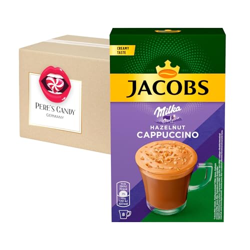 5 x JACOBS Cappuccino Milka Hazelnut 8 Sticks mit Geschenk von Pere's Candy von PERE’S CANDY