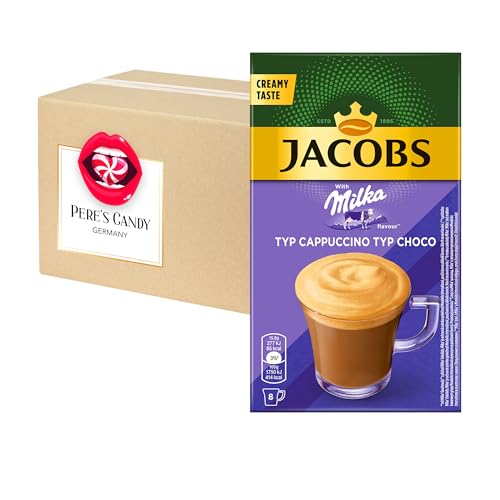 5 x JACOBS Typ Cappuccino Milka Choco 8 Sticks mit Geschenk von Pere's Candy von PERE’S CANDY