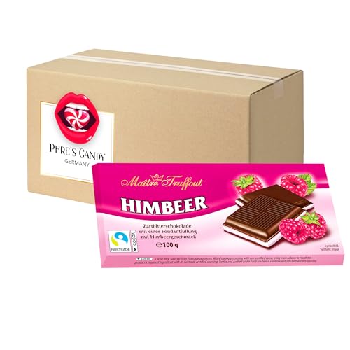 5 x Maître Truffout Cremeschokolade Himbeere Tafel 100g mit Geschenk von Pere's Candy von PERE’S CANDY