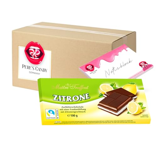 5 x Maître Truffout Cremeschokolade Zitrone Tafel 100g mit Geschenk von Pere's Candy von PERE’S CANDY