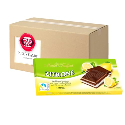 5 x Maître Truffout Cremeschokolade Zitrone Tafel 100g mit Geschenk von Pere's Candy von PERE’S CANDY