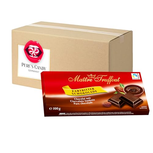 Pere's Candy® Bundle für 5 x Maître Truffout Zartbitterschokolade Tafel 100g + Pere's Candy Geschenk von PERE’S CANDY