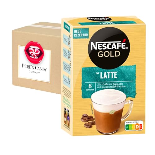 6 x 8 Sticks(à 18g) NESCAFÉ GOLD Latte Getränkepulver mit Geschenk von Pere's Candy von PERE’S CANDY