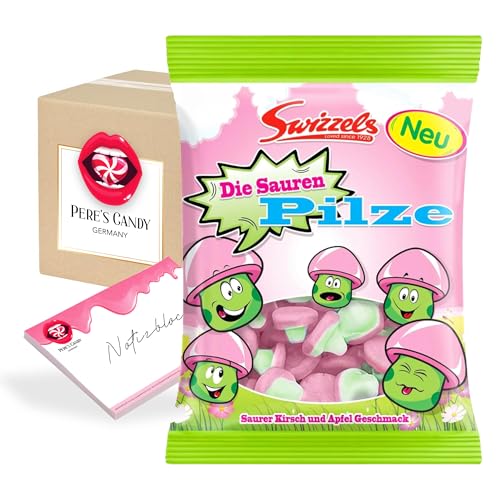 6 x DOK Swizzels Die Grün Sauren Pilze 100g mit Geschenk von Pere's Candy von PERE’S CANDY