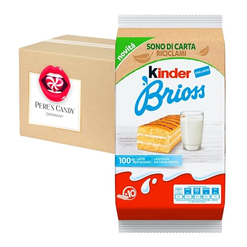 Pere's Candy® Bundle für Ferrero Brioss Kuchen mit Milch und Kakao Füllung 270 g(10 Portionen) Leckerer Snack + Pere's Candy Notepad DIN A7-25 Blatt von PERE’S CANDY