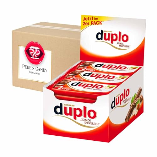 Pere's Candy® Bundle für Ferrero Duplo 2er 24x36,4g + Pere's Candy Notepad DIN A7-25 Blatt von PERE’S CANDY