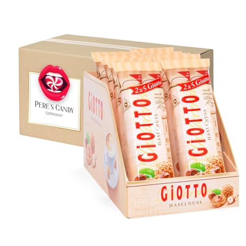 Ferrero Giotto Haselnuss Mini-Gebäck-Kugeln mit Waffelhülle 2x5er - (10x43g) mit Geschenk von Pere's Candy von PERE’S CANDY