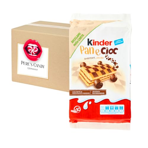 Ferrero Kinder Panecioc 290g(10 x 29g) mit Kakao- und Schokostückchen LeckererSnack mit Geschenk von Pere's Candy (1 x 290 g) von PERE’S CANDY