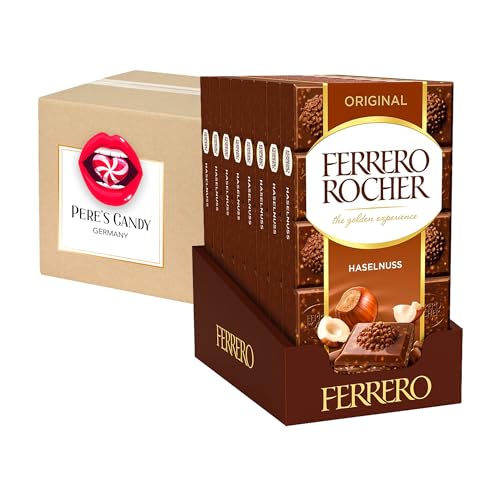 Ferrero Rocher Original Haselnuss 8 x 90 g Tafelschokolade mit Geschenk von Pere's Candy von PERE’S CANDY