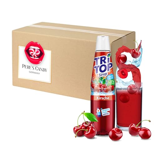 Kirsche TRi TOP Getränkesirup 600ml Sirup für Erfrischungsgetränk mit Geschenk von Pere's Candy von PERE’S CANDY