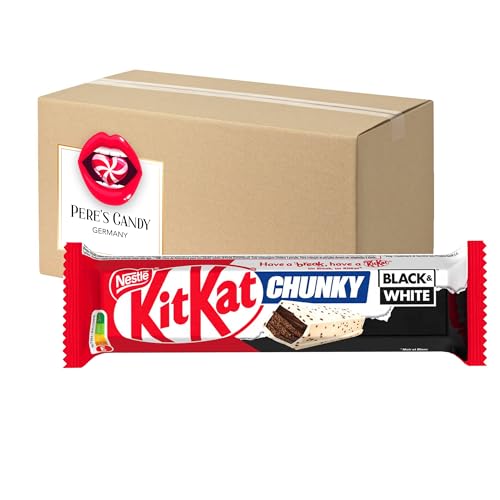 Pere's Candy® Bundle für KitKat Chunky Black&White 24x42g + Pere's Candy Notepad DIN A7-25 Blatt von PERE’S CANDY