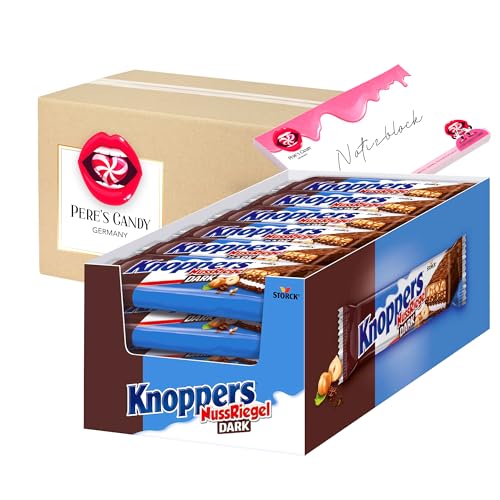 Knoppers Dark Nuss Riegel 24x40g mit Geschenk von Pere's Candy von PERE’S CANDY