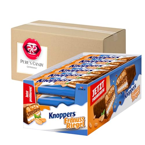 Knoppers Erdnuss Riegel 24x40g mit Geschenk von Pere's Candy von PERE’S CANDY