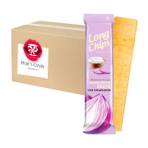 Long Chips Sour Cream & Onion 10x75g von Pere's Candy® Box mit Geschenk von PERE’S CANDY