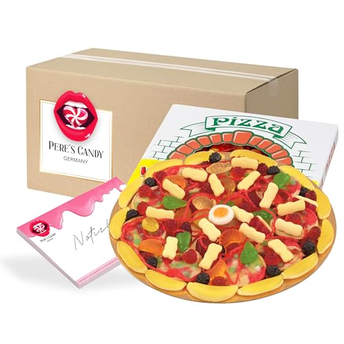 Pere's Candy® Bundle für Look-O-Look Candy Pizza 435g + Pere's Candy Notepad DIN A7-25 Blatt von PERE’S CANDY