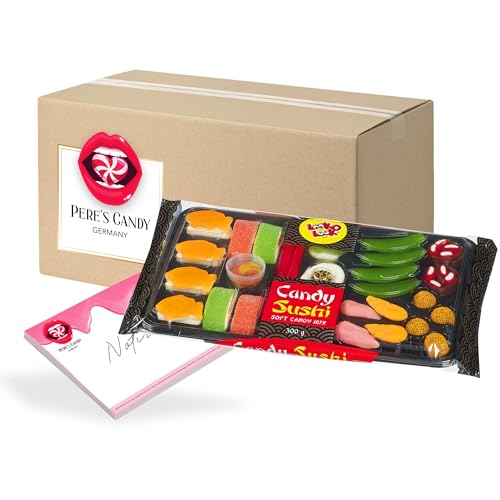 Pere's Candy® Bundle für Look O Look Candy Sushi 300g + Pere's Candy Notepad DIN A7-25 Blatt von PERE’S CANDY