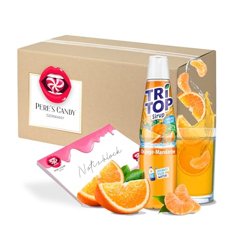 Pere's Candy® Bundle für Mandarine Orange TRi TOP Getränkesirup 600ml Sirup + Pere's Candy Notepad DIN A7-25 Blatt von PERE’S CANDY