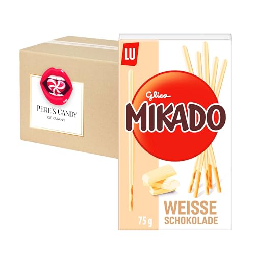 Pere's Candy® Bundle für Mikado Weisse Schokolade 6 x 75g + Pere's Candy Notepad DIN A7-25 Blatt von PERE’S CANDY