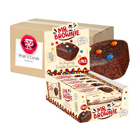 Pere's Candy® Bundle für Mr. Brownie Galactic Brownies 12 x 50g + Pere's Candy Notepad DIN A7-25 Blatt von PERE’S CANDY