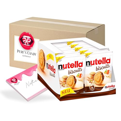 Nutella Biscuits mit 10 Tüten a 304g - Knuspriger Keks von FERRERO mit Geschenk von Pere's Candy von PERE’S CANDY