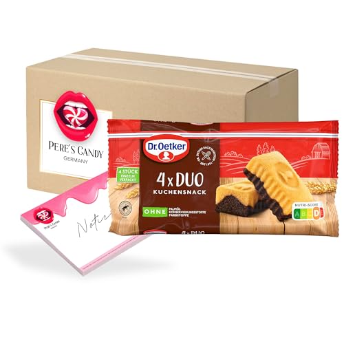 Pere's Candy® Bundle für 1 x Dr. Oetker Kuchensnack Duo jeweils 4 Kuchen à 35 g + Pere's Candy Notepad DIN A7-25 Blatt von PERE’S CANDY