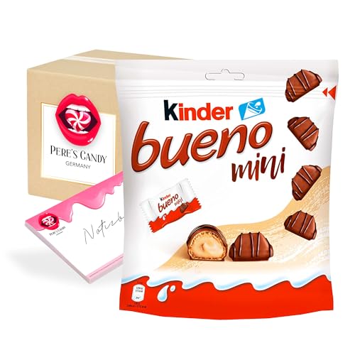 Pere's Candy® Bundle für 1 x Kinder Bueno Mini 108g Mini-Waffel-Riegel + Pere's Candy Notepad DIN A7-25 Blatt von PERE’S CANDY